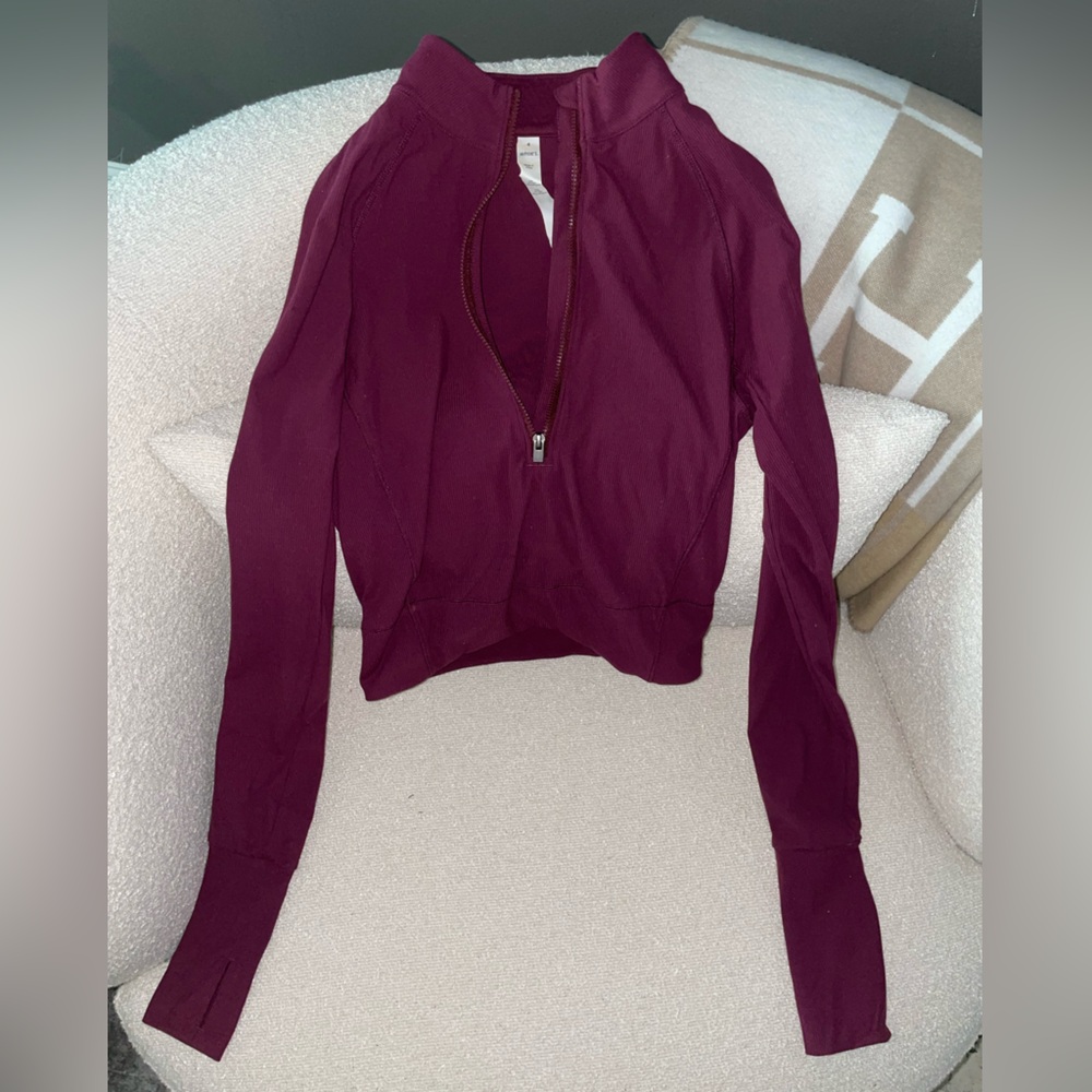 Stori Plum Purple Burgundy Zip Up Jacket